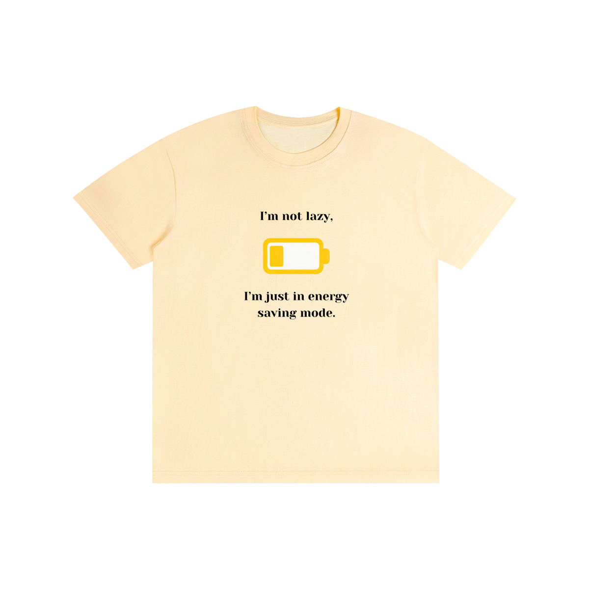 "I'm not lazy, I'm just in energy saving mode." Pure Cotton T-shirt Adult Sizing Unisex 5 Colors